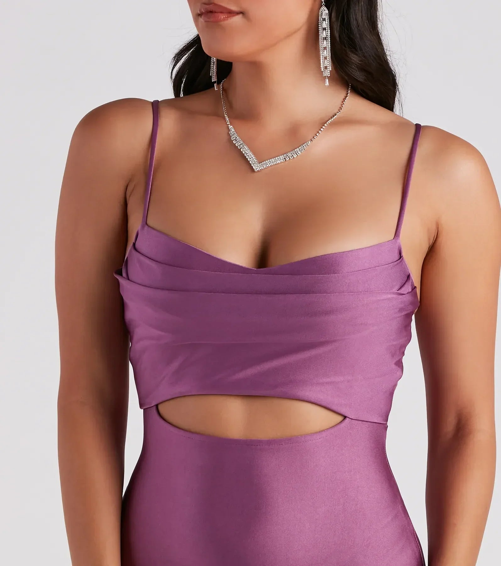 Celia Formal Cutout High Slit Column Dress