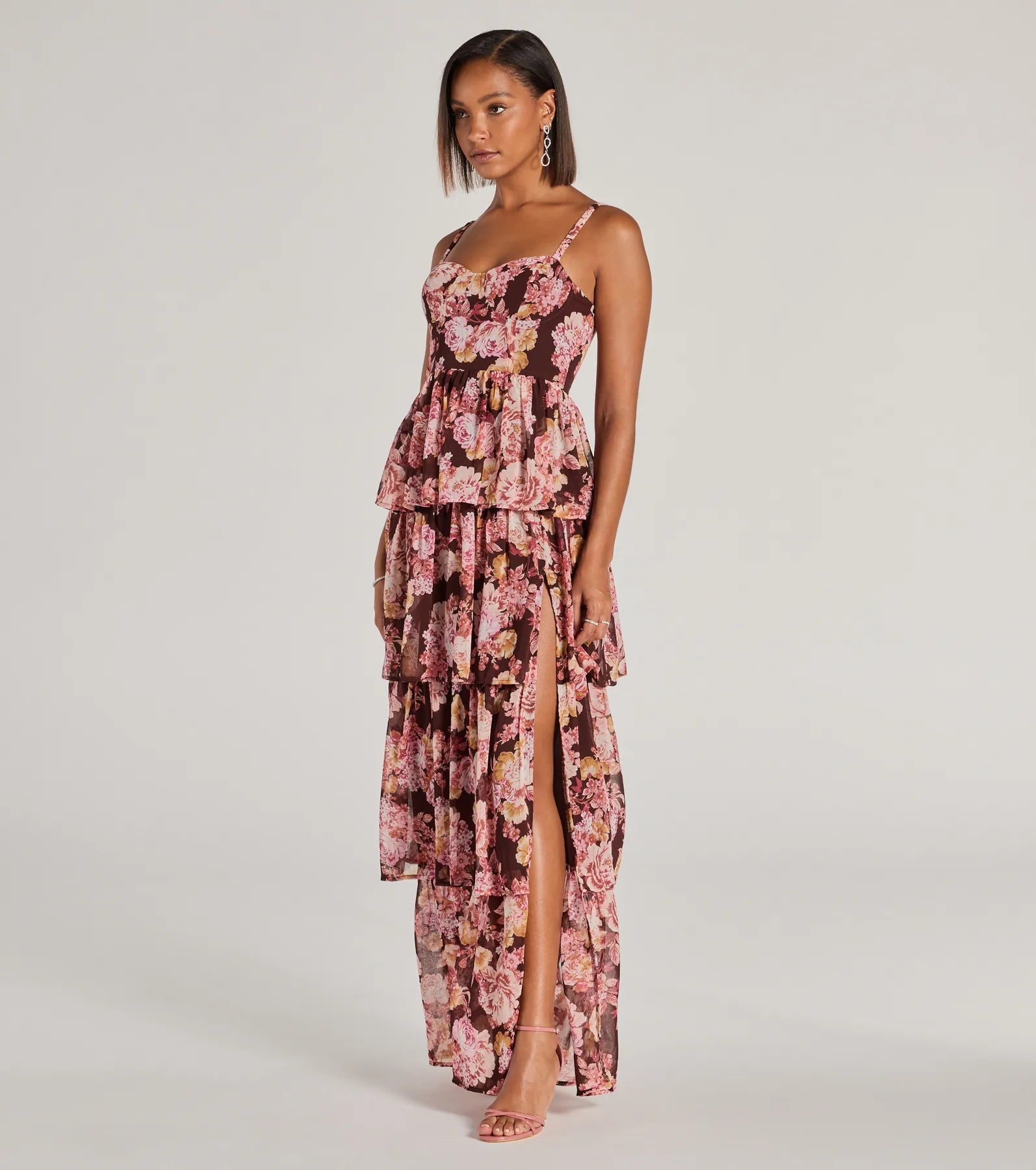 Beyond Precious V-Neck Ruffle Babydoll Dress