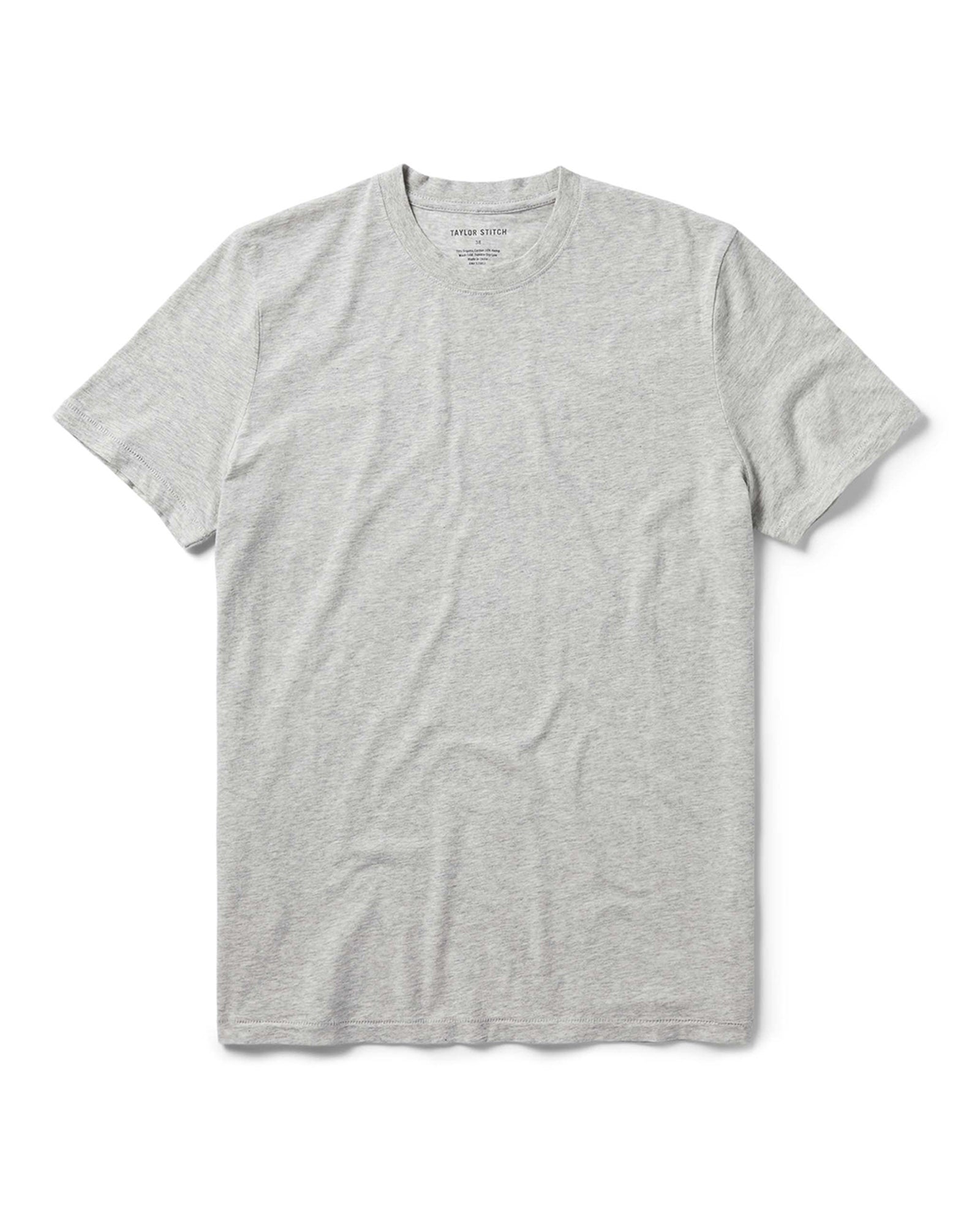 The Cotton Hemp Tee in Heather Grey
