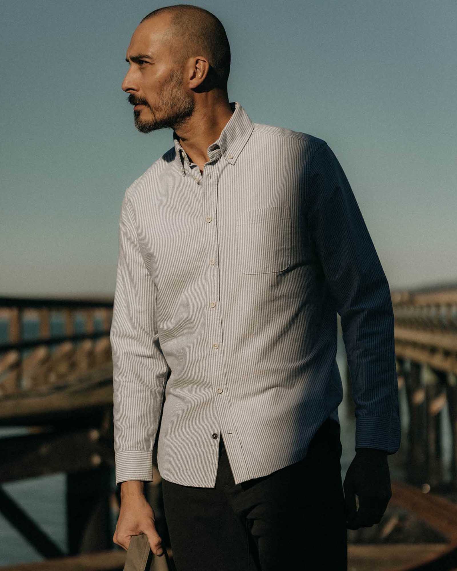 The Jack in Navy University Stripe Everyday Oxford