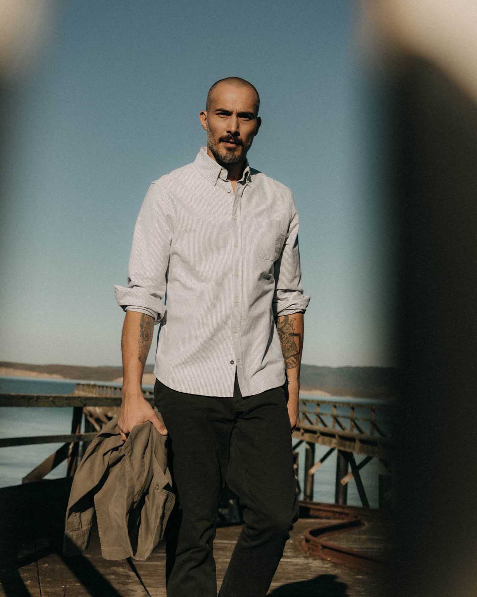 The Jack in Navy University Stripe Everyday Oxford