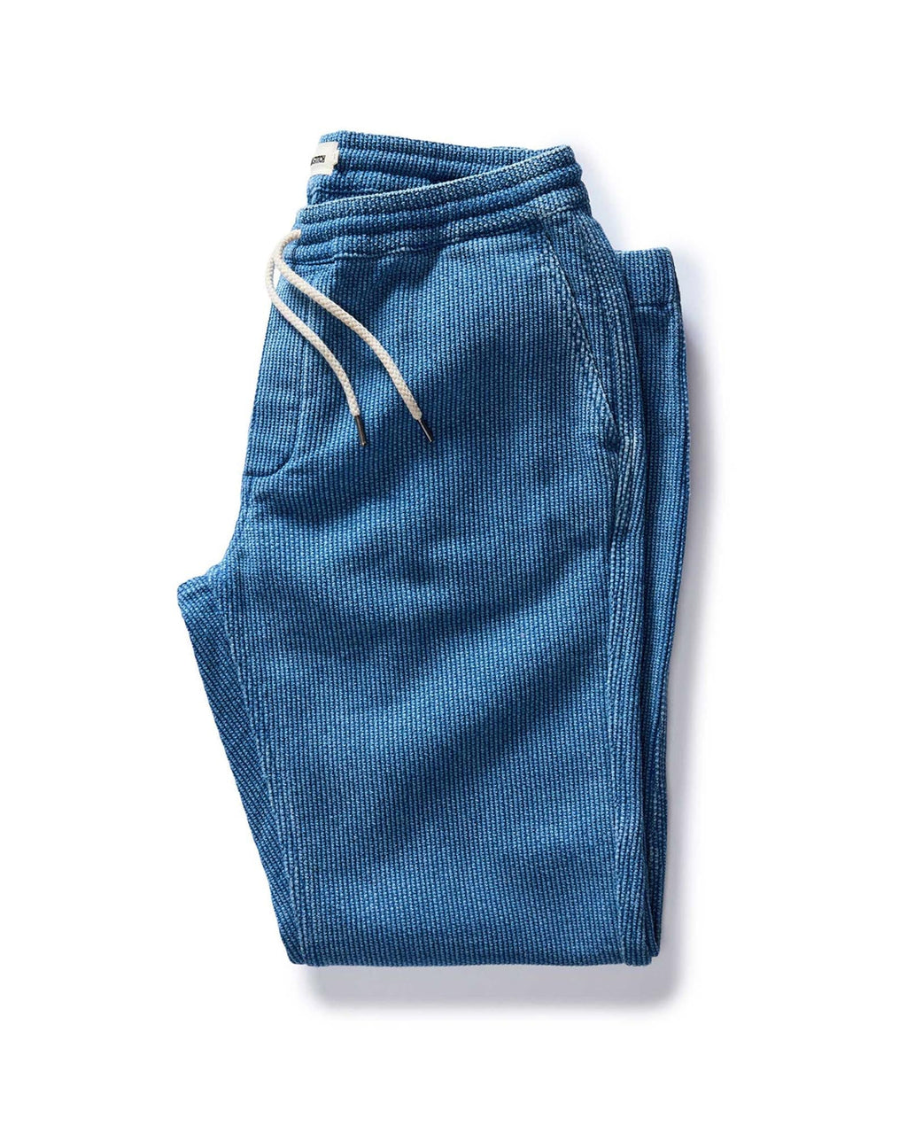 The Apres Pant in Washed Indigo Sashiko