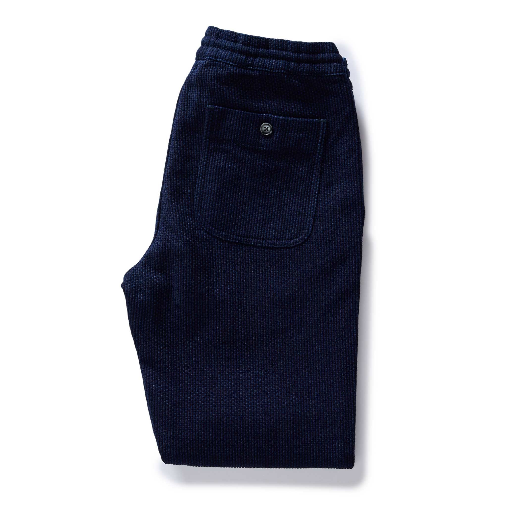 The Apres Pant in Rinsed Indigo Sashiko