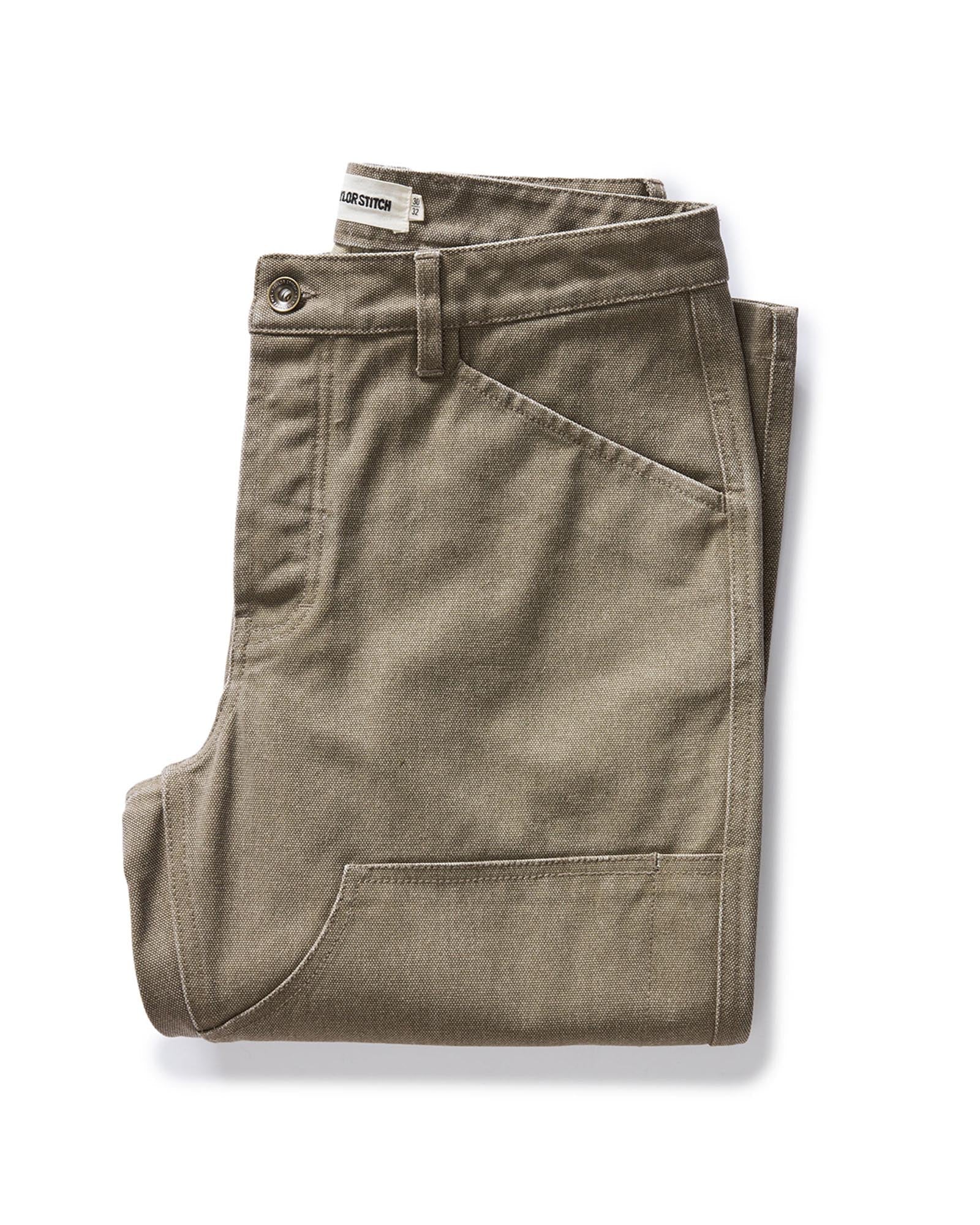 The Chore Pant in Stone Chipped Canvas