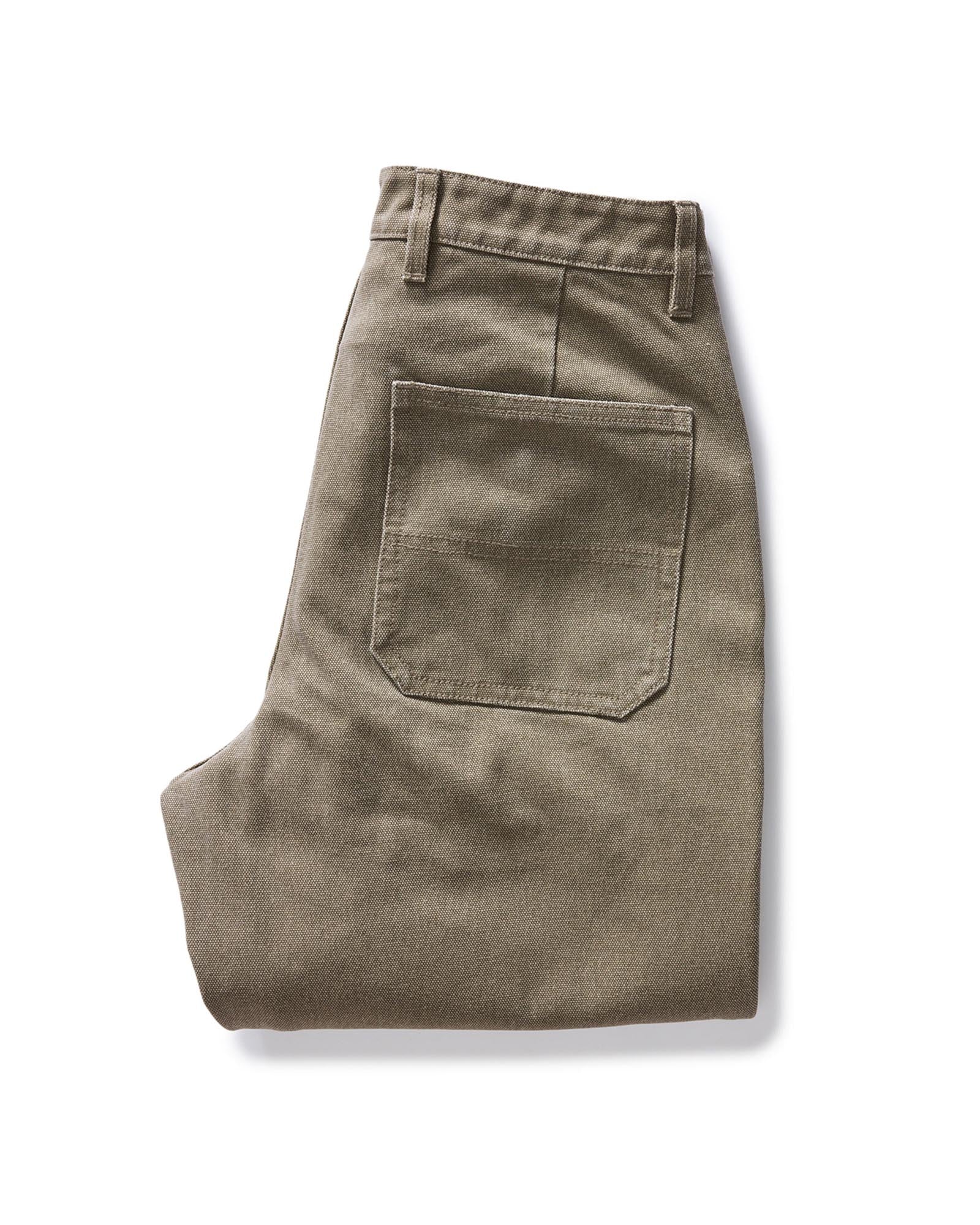 The Chore Pant in Stone Chipped Canvas