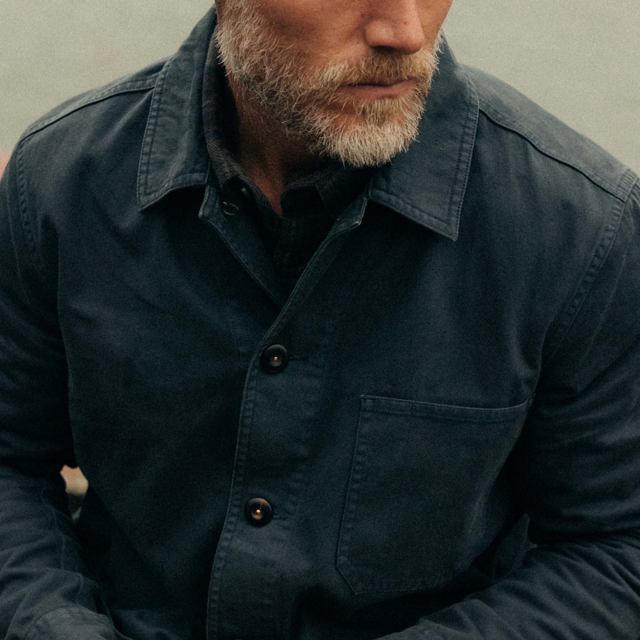 The Ojai Jacket in Organic Navy Foundation Twill