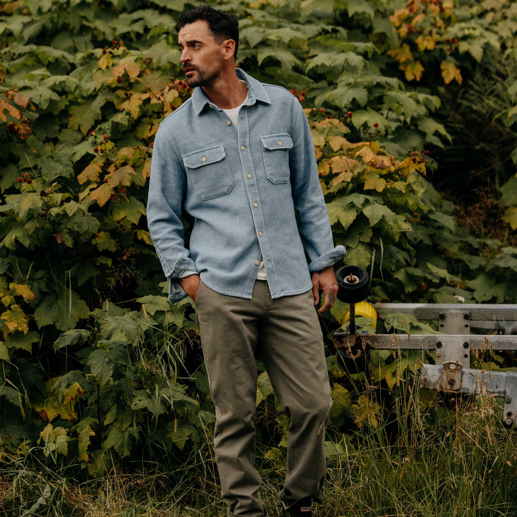 The Division Shirt in Washed Indigo