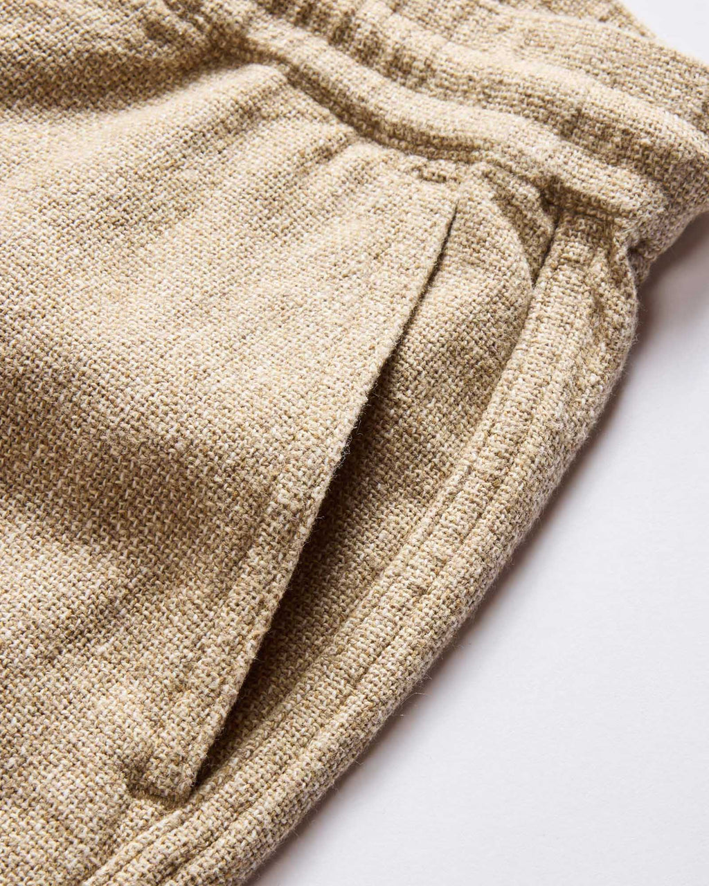 The Apres Pant in Oat Linen Tweed