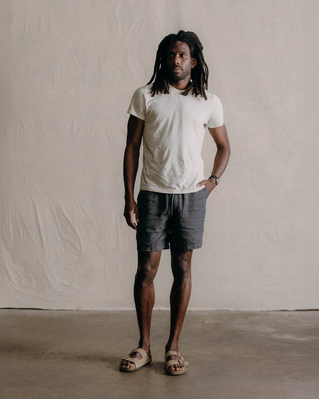 The Cotton Hemp Tee in Natural