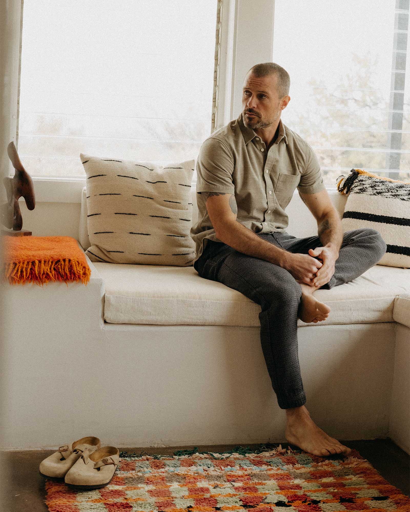 The Short Sleeve California in Heather Moss Cord