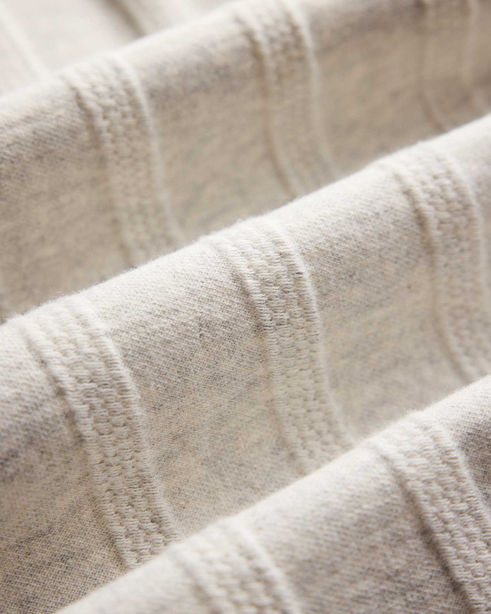 The Short Sleeve California in Heather Ash Pointelle Stripe