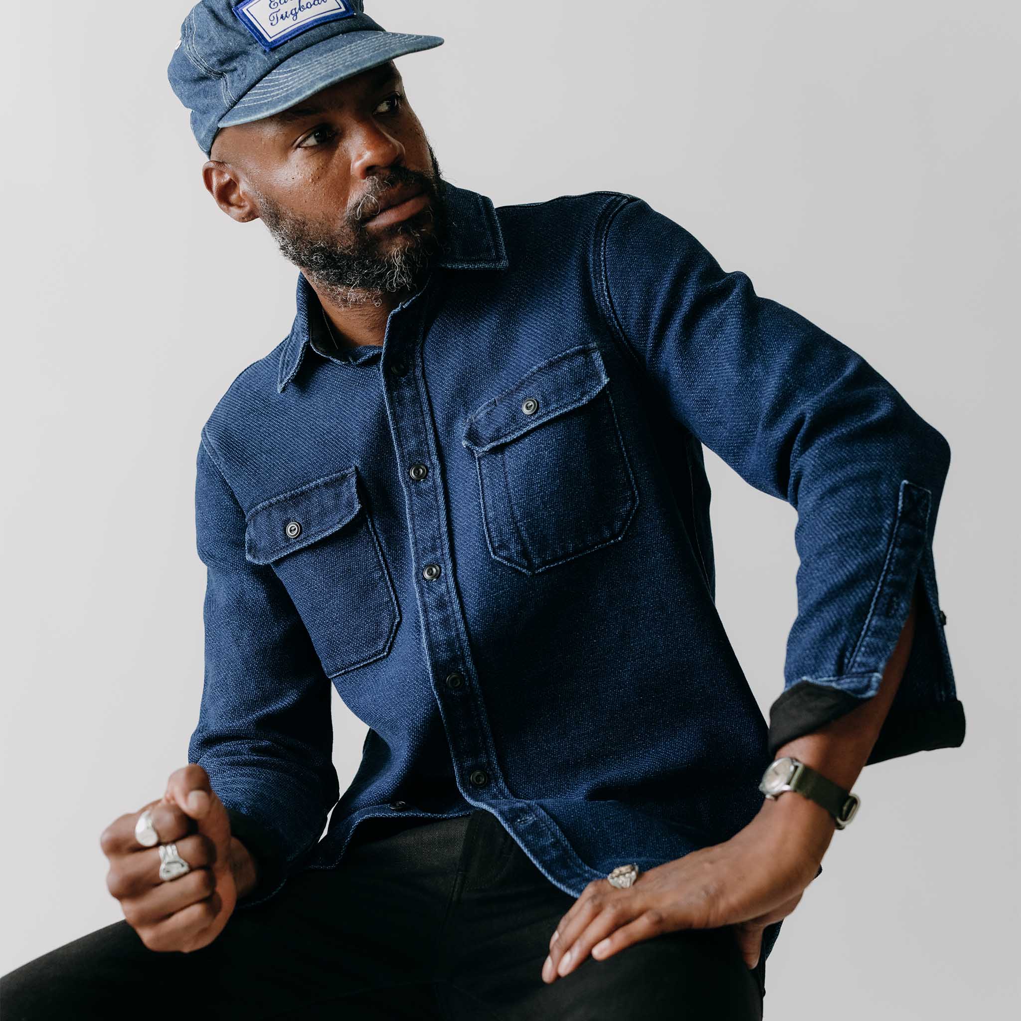 The Division Shirt in Indigo Twill