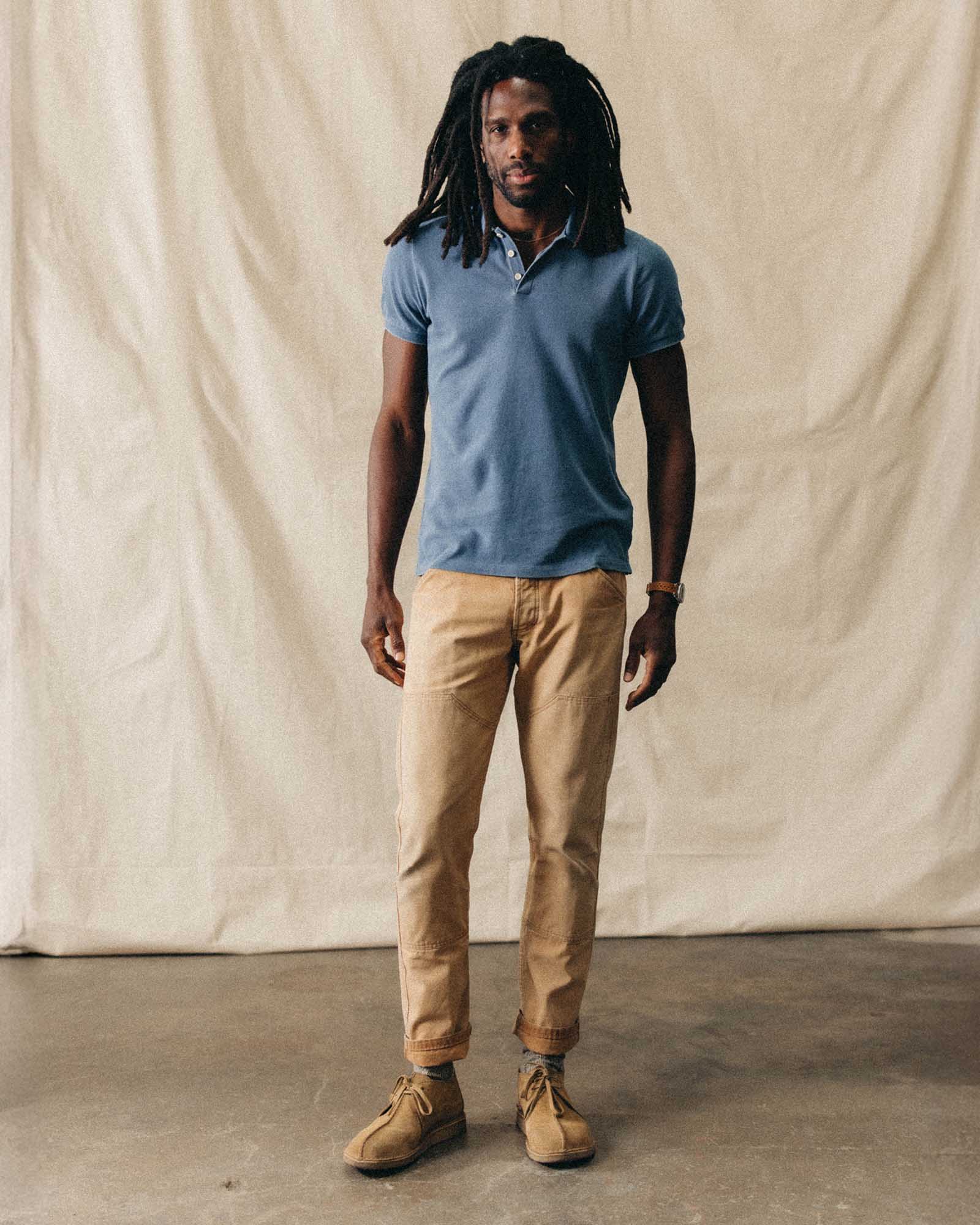 The Pacific Polo in Washed Indigo Pique