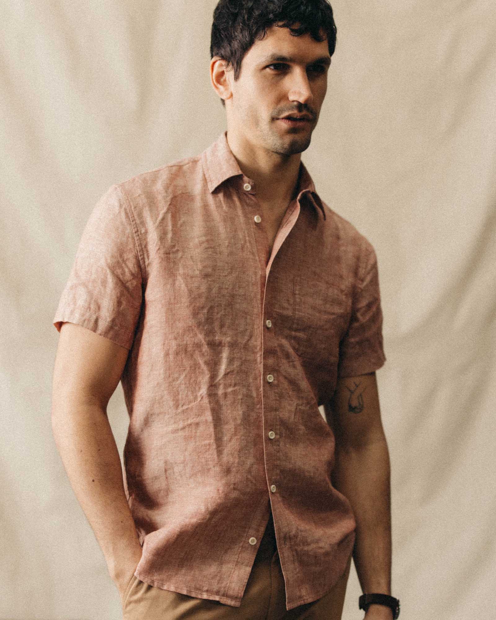 The Short Sleeve California in Fired Clay Hemp