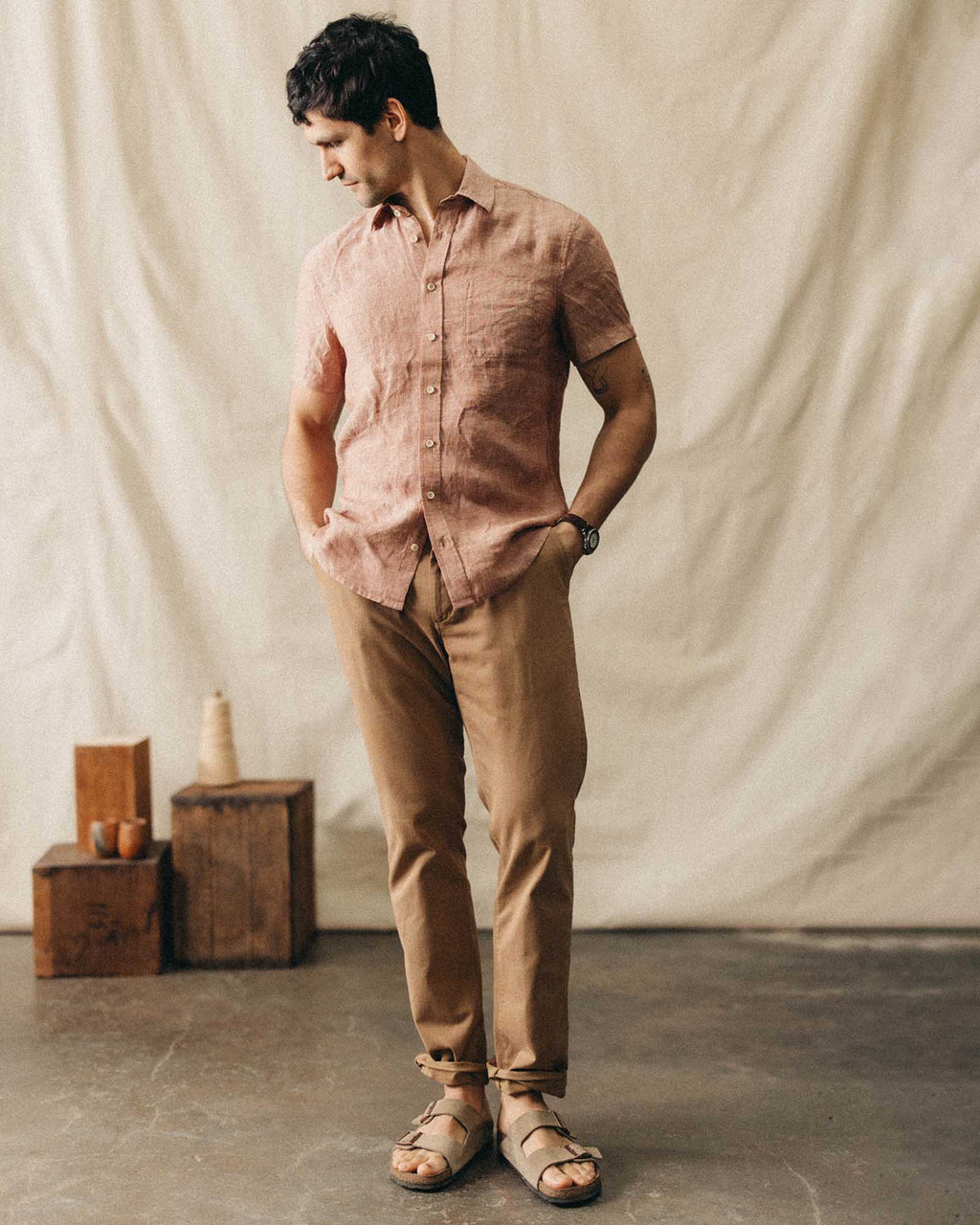The Short Sleeve California in Fired Clay Hemp