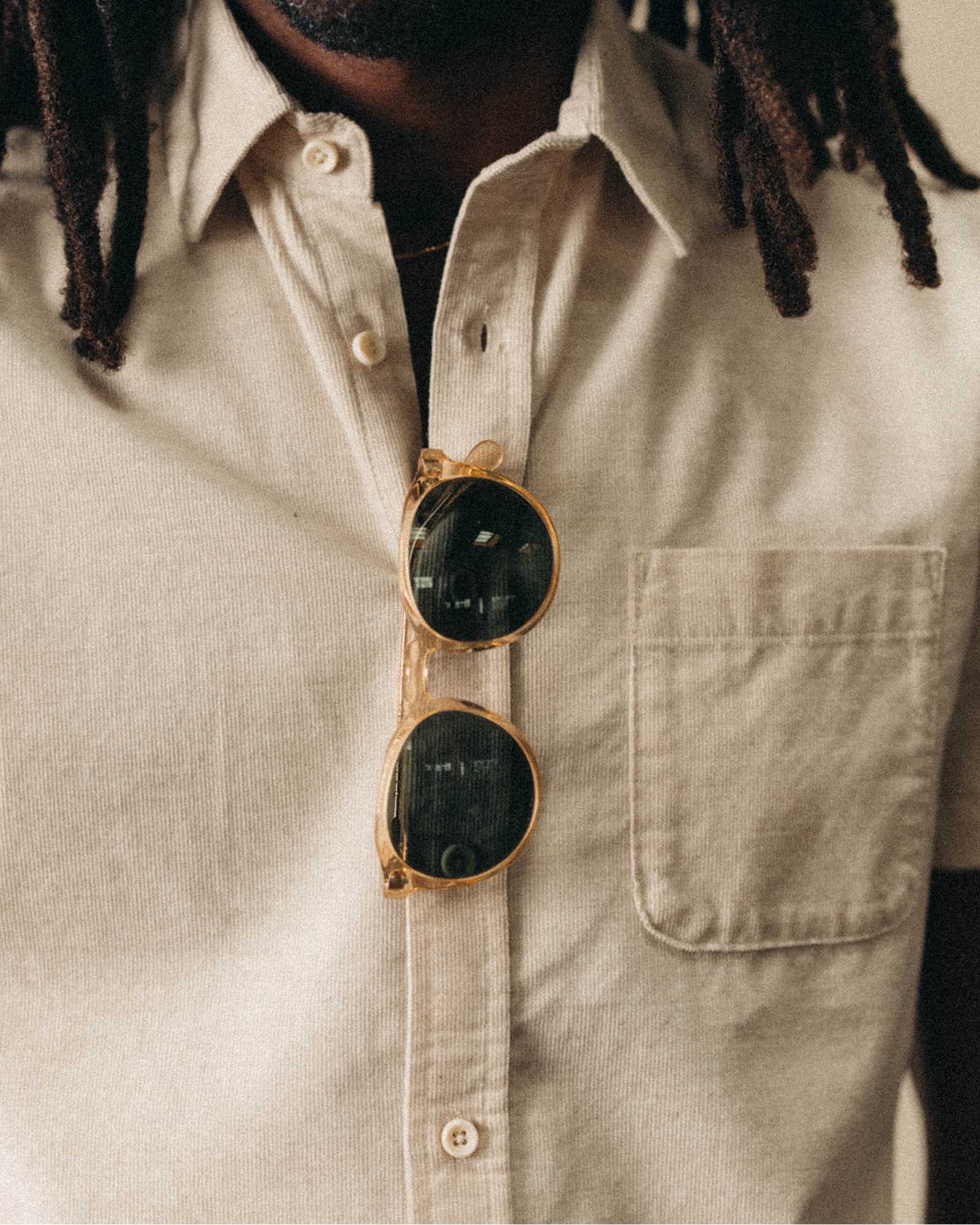 The Short Sleeve California in Heather Oat Cord