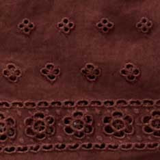 The Hawthorne Shirt in Red Wine Border Eyelet