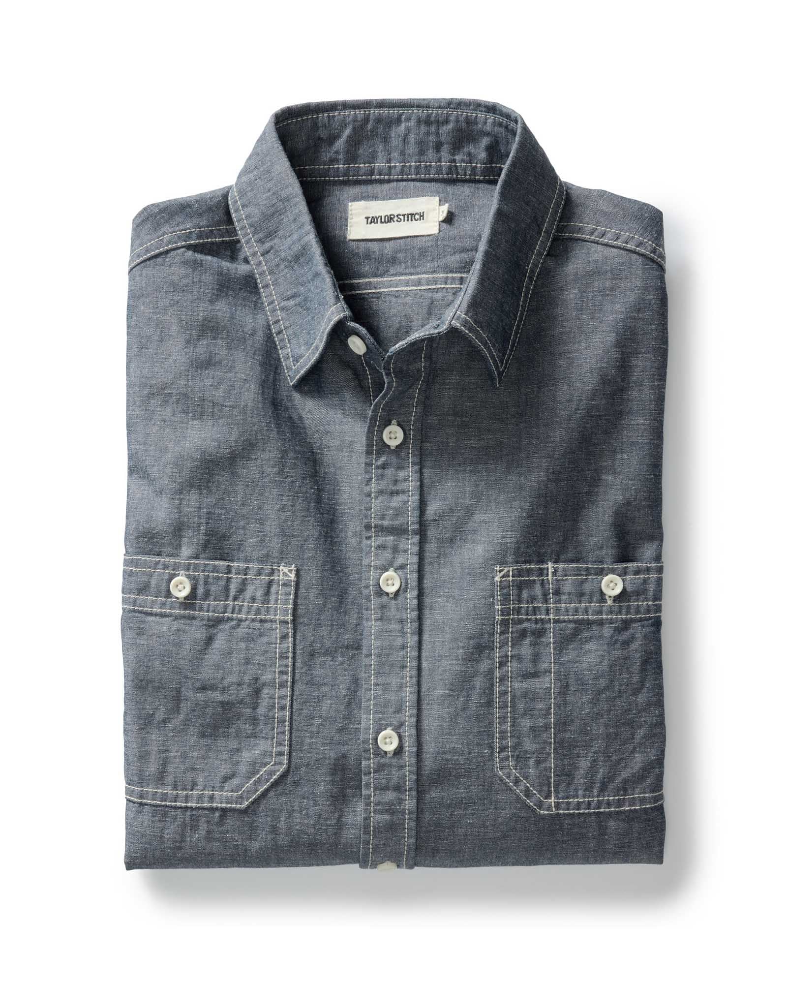 The Utility Shirt in Rinsed Indigo Nep