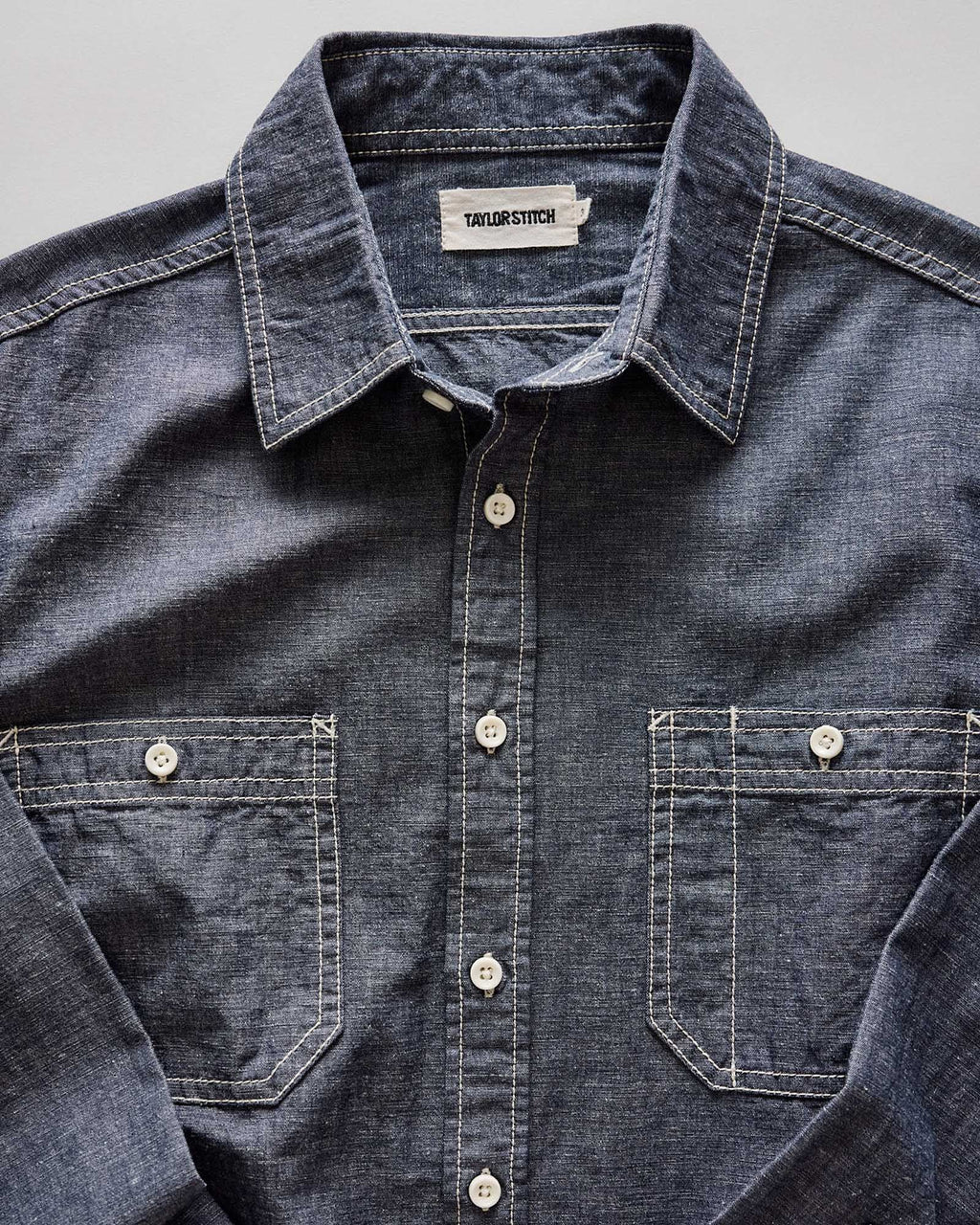The Utility Shirt in Rinsed Indigo Nep