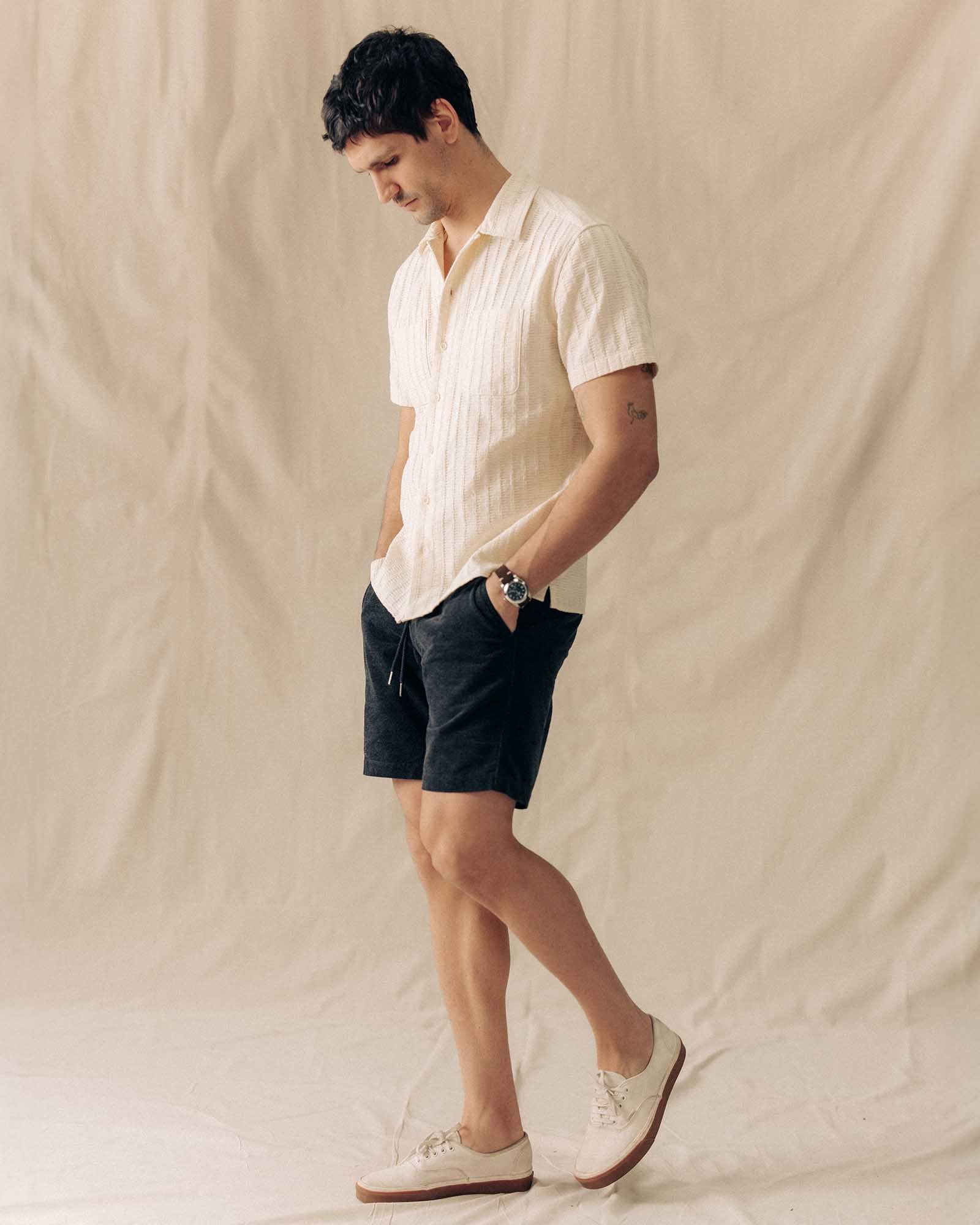 The Apres Short in Heather Coal Pincord