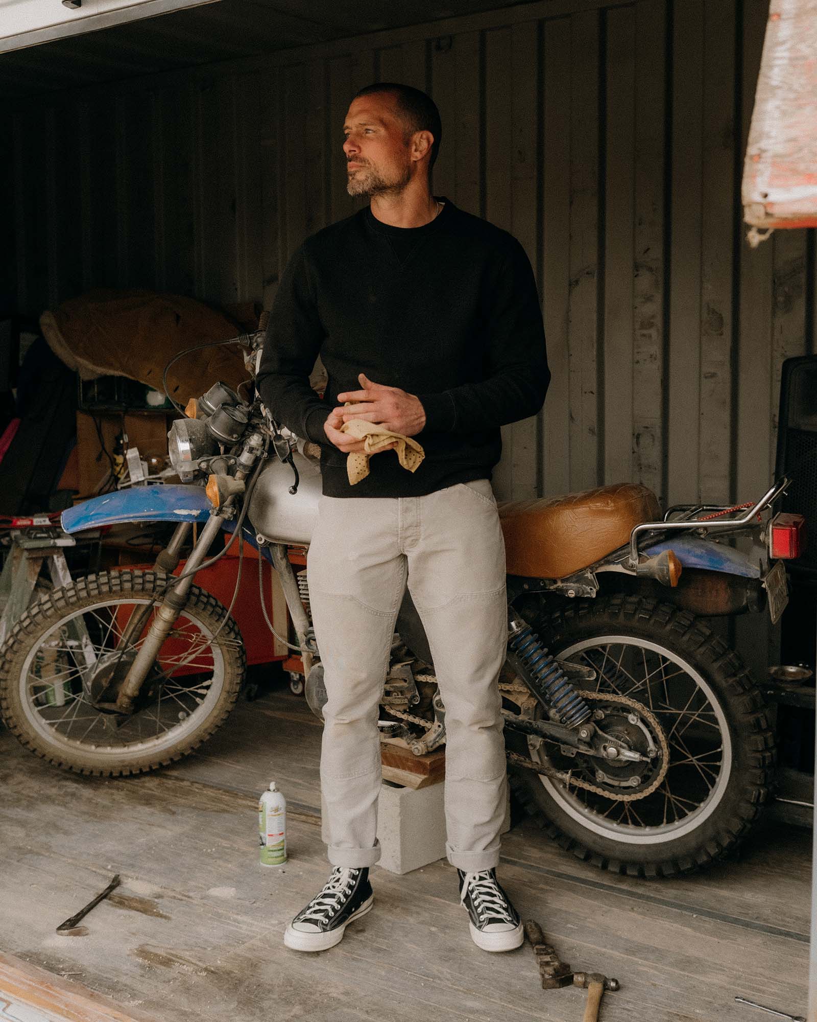 The Apres Crew in Black Indigo Terry