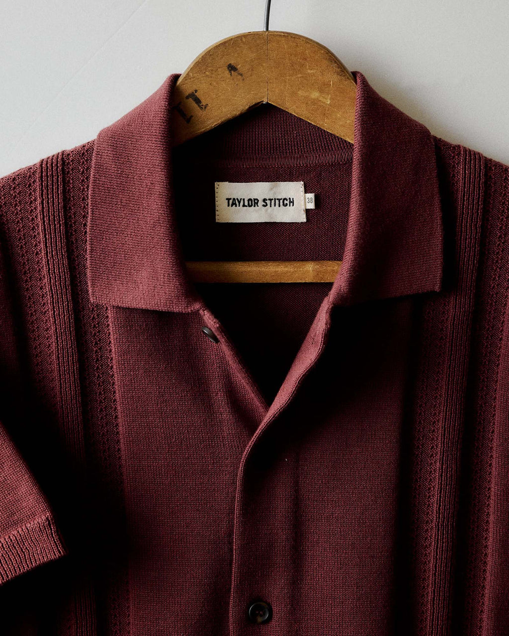 The Button Down Polo in Dried Cherry Stripe