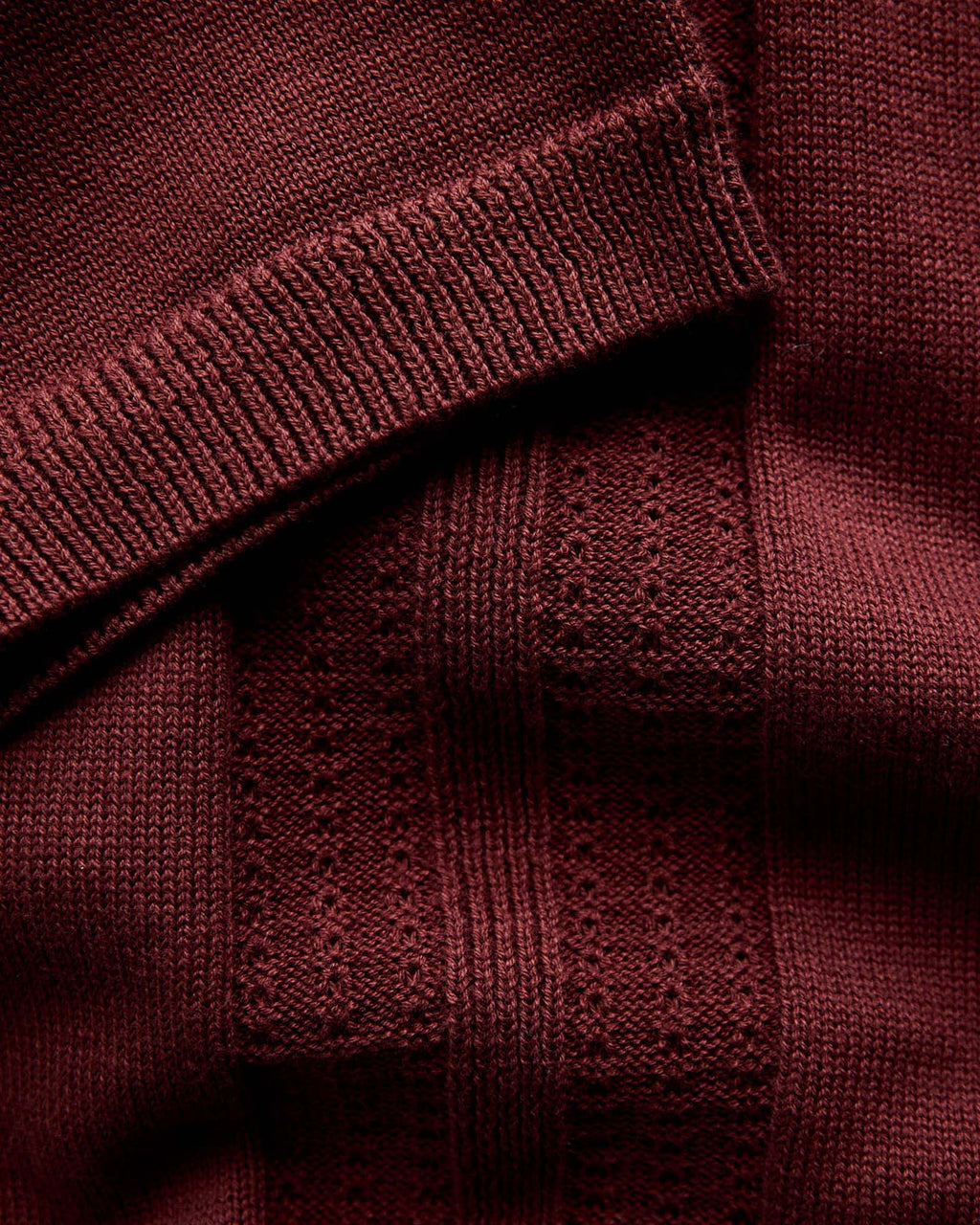 The Button Down Polo in Dried Cherry Stripe