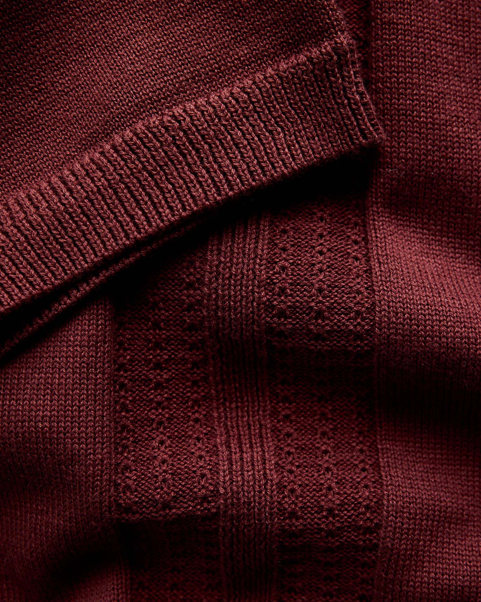 The Button Down Polo in Dried Cherry Stripe