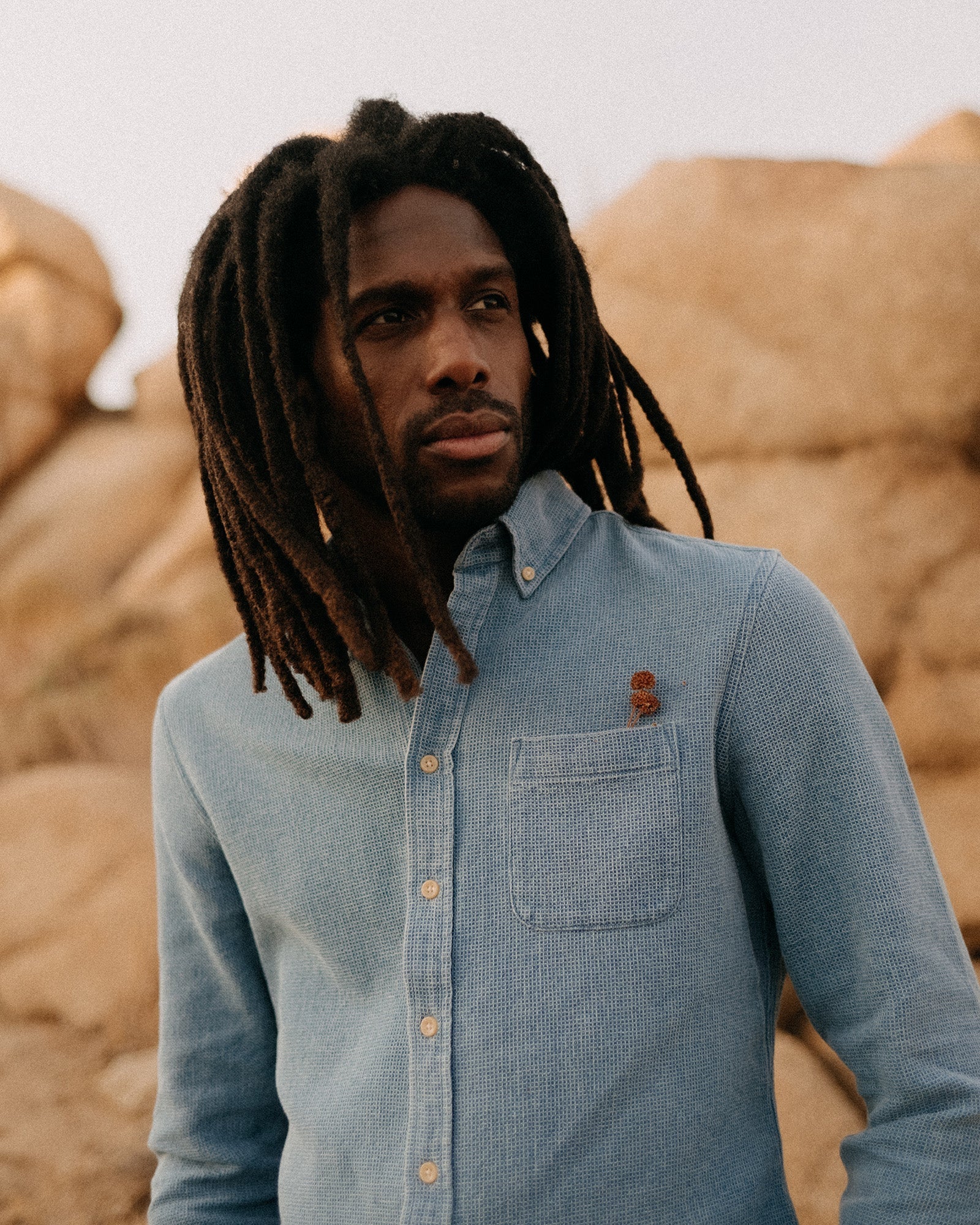 The Jack in Washed Indigo Waffle