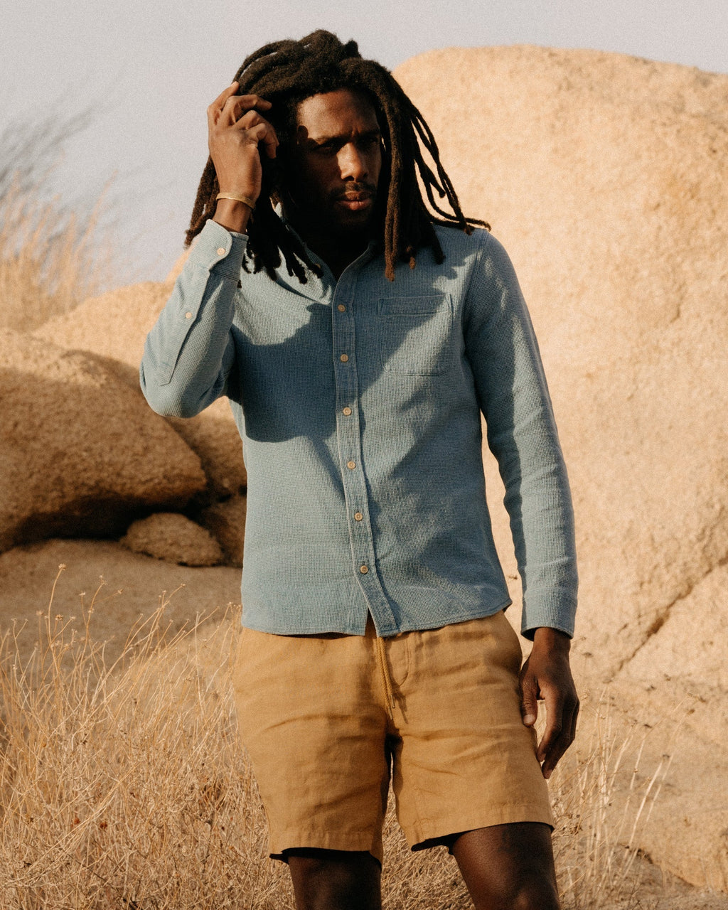 The Jack in Washed Indigo Waffle