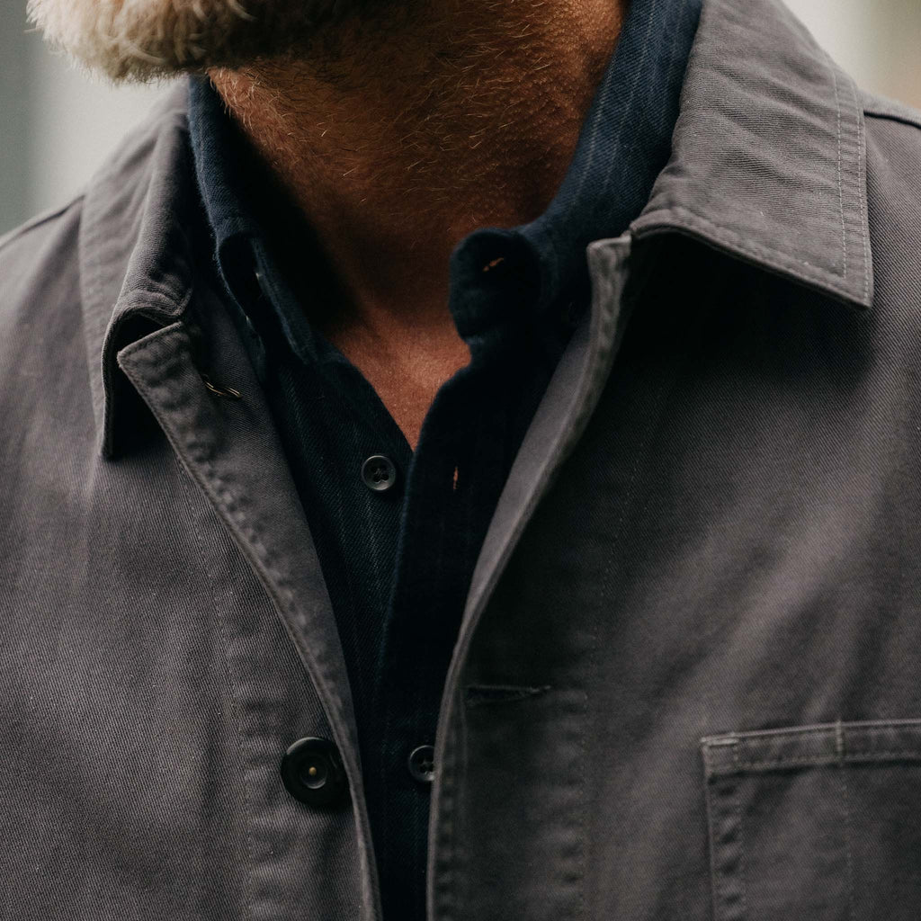 The Ojai Jacket in Organic Charcoal Foundation Twill
