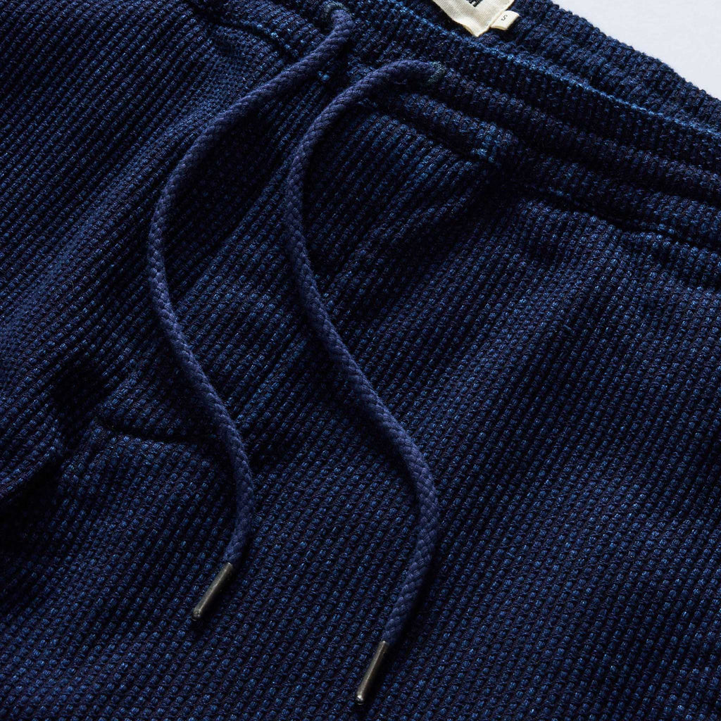 The Apres Pant in Rinsed Indigo Sashiko