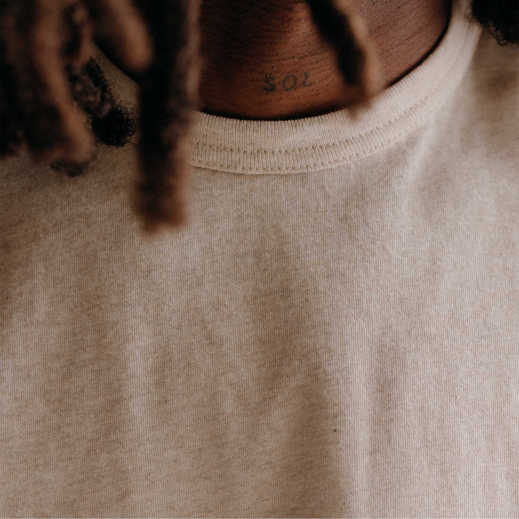 The Organic Cotton Tee in Heather Oat