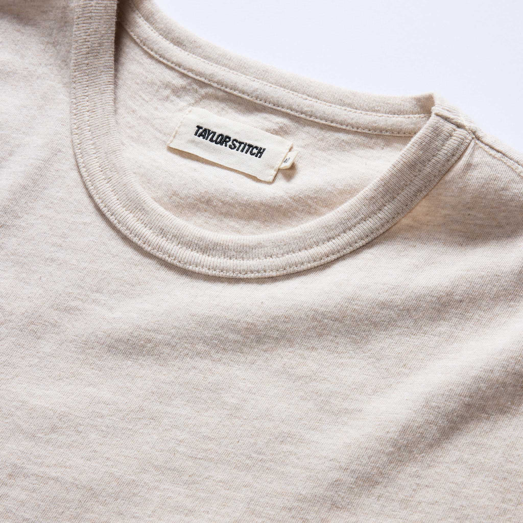 The Organic Cotton Tee in Heather Oat
