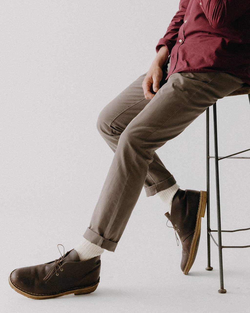 The Slim Foundation Pant in Organic Espresso