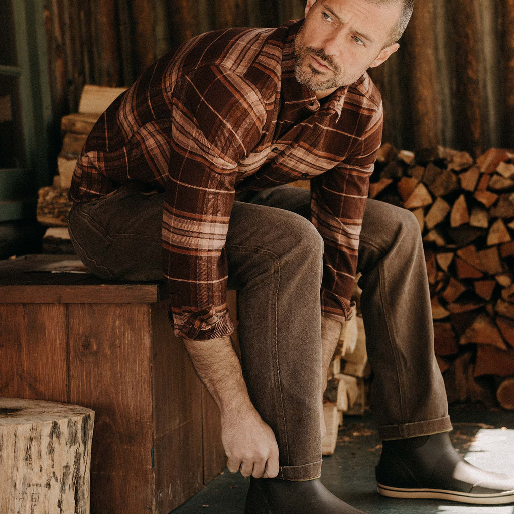 The Camp Pant in Aged Penny Chipped Canvas