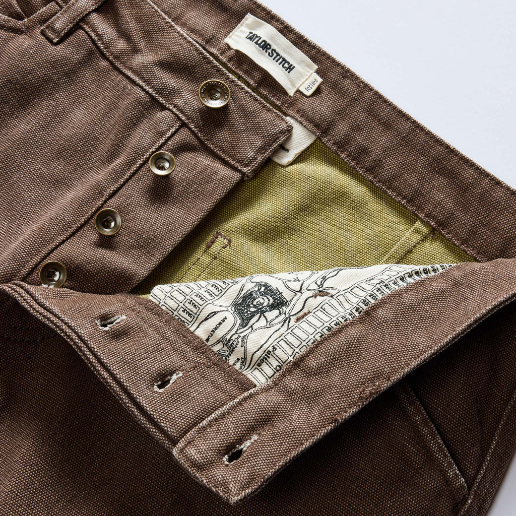 The Camp Pant in Aged Penny Chipped Canvas