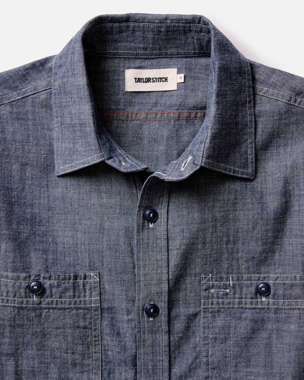 The Foundry Shirt in Rinsed Indigo Chambray