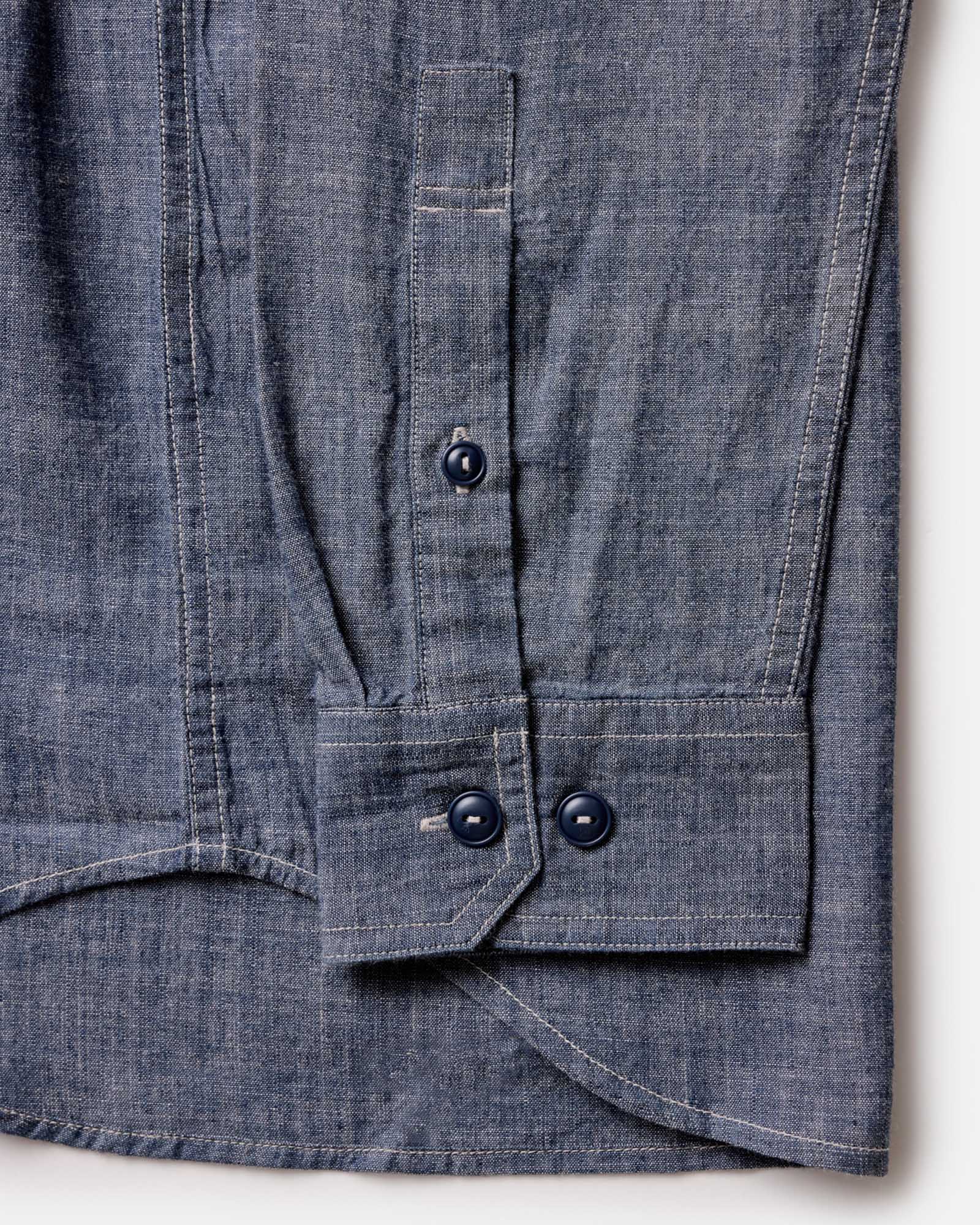 The Foundry Shirt in Rinsed Indigo Chambray