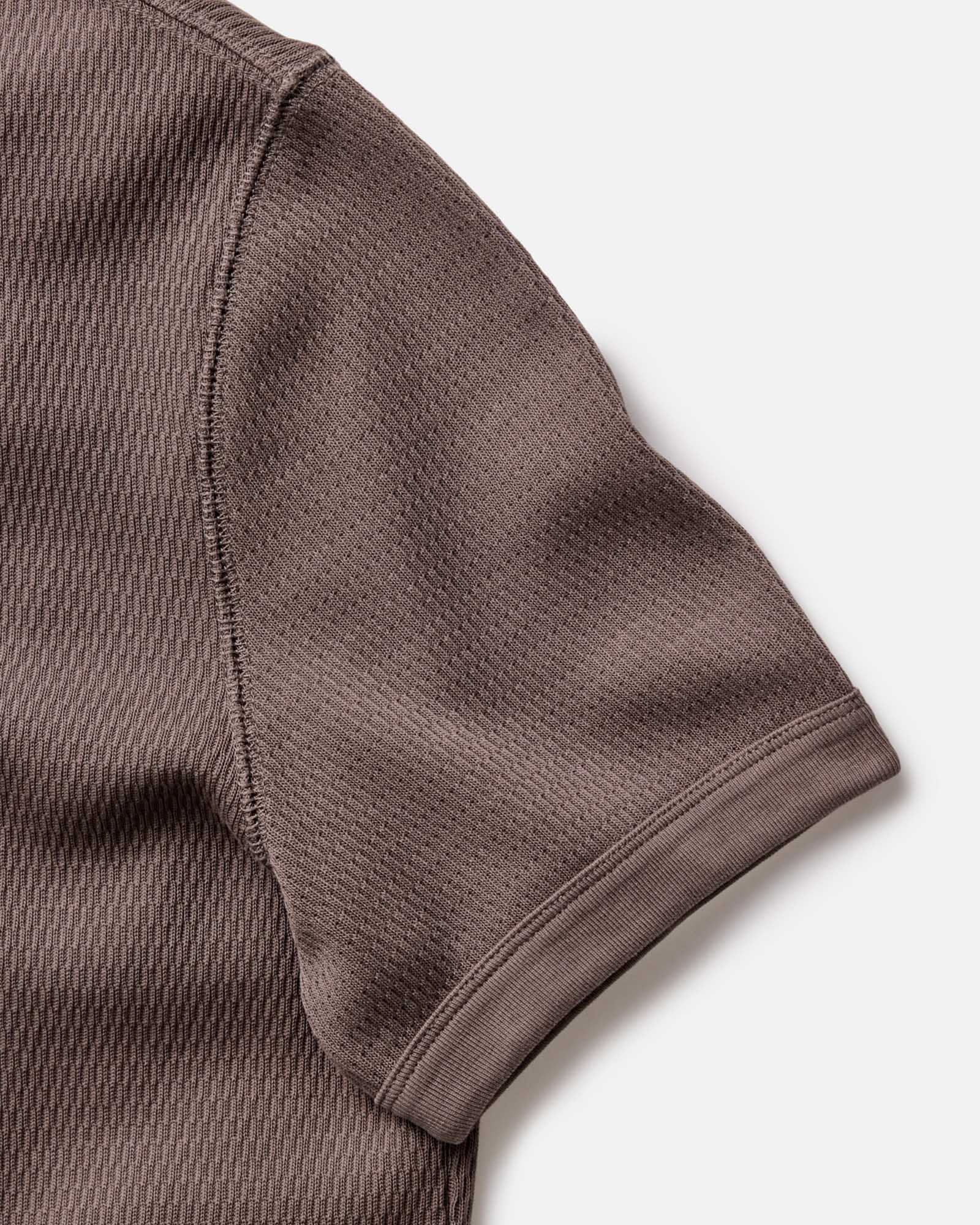 The Organic Cotton Short Sleeve Crew in Fatigue Olive Waffle