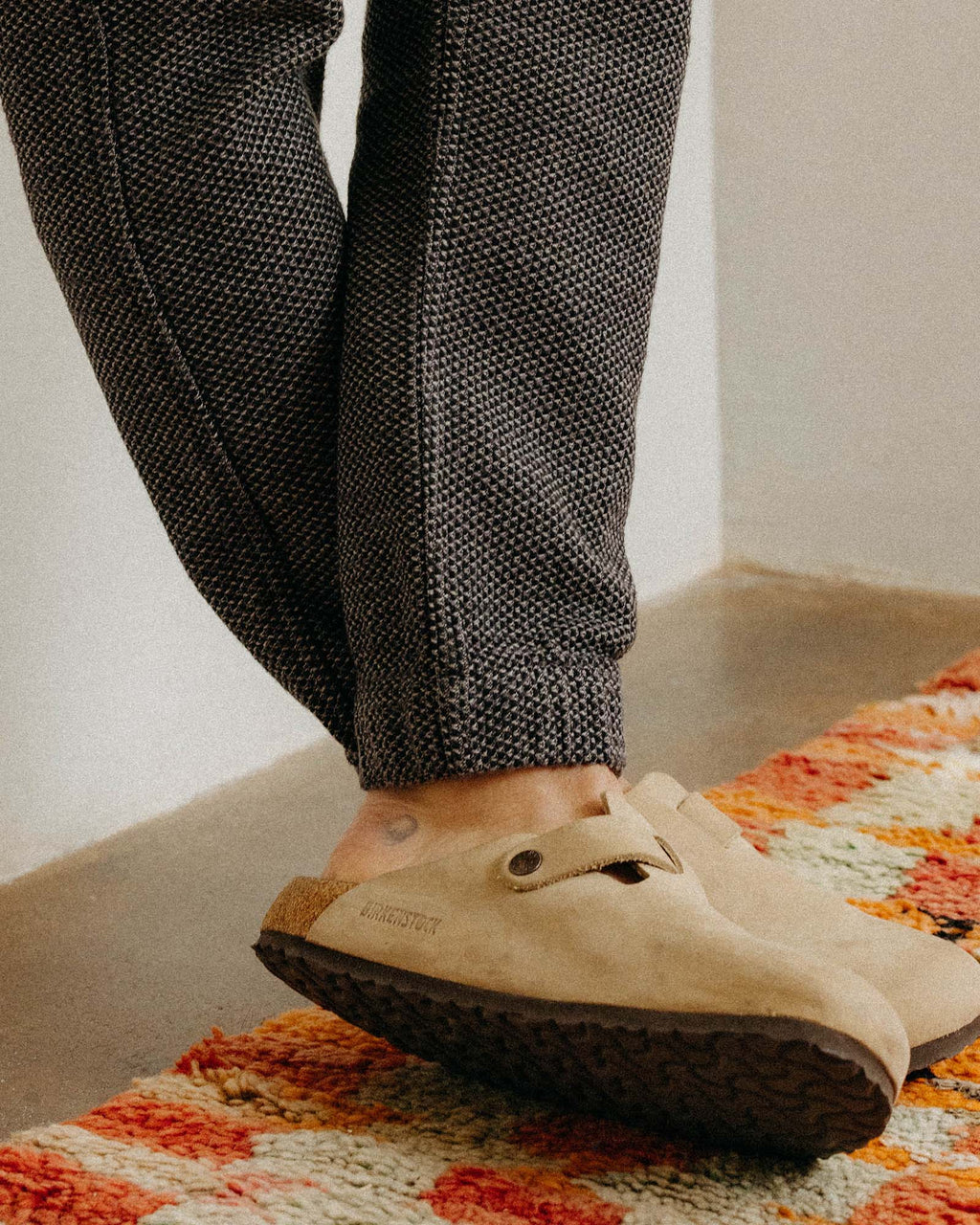 The Apres Pant in Charcoal Sashiko