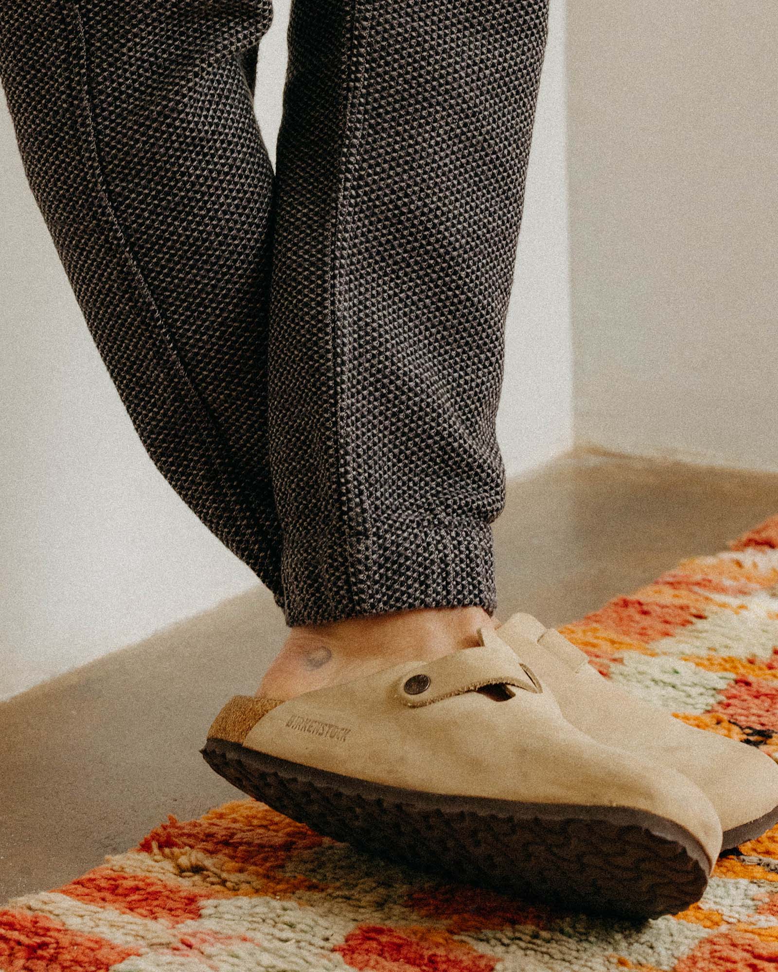 The Apres Pant in Charcoal Sashiko