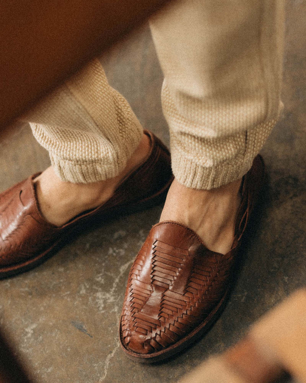 The Apres Pant in Natural Sashiko