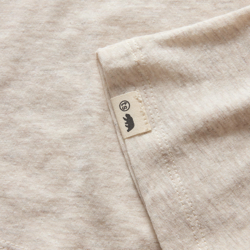 The Cotton Hemp Tee in Heather Oat