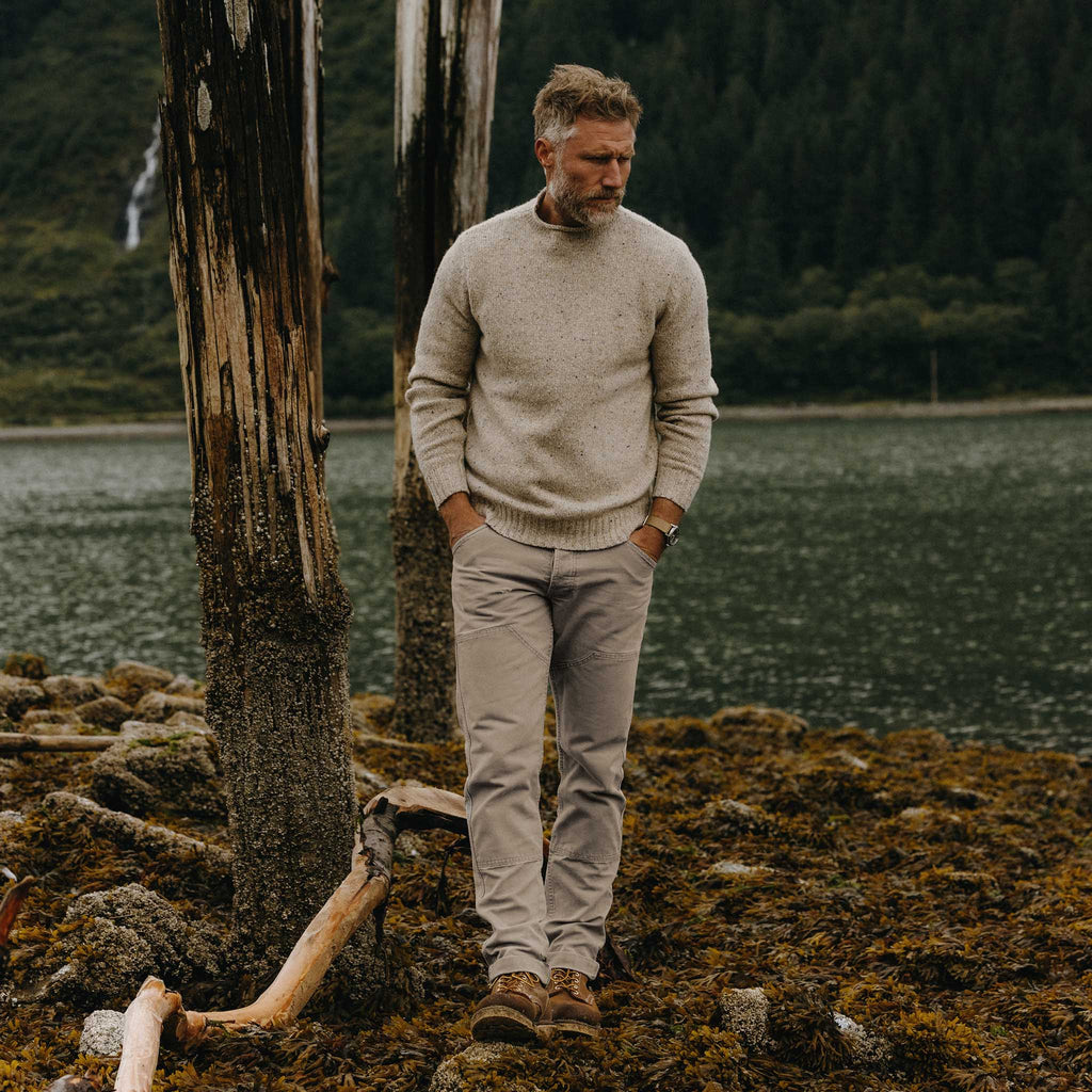 The Chore Pant in Stone Chipped Canvas