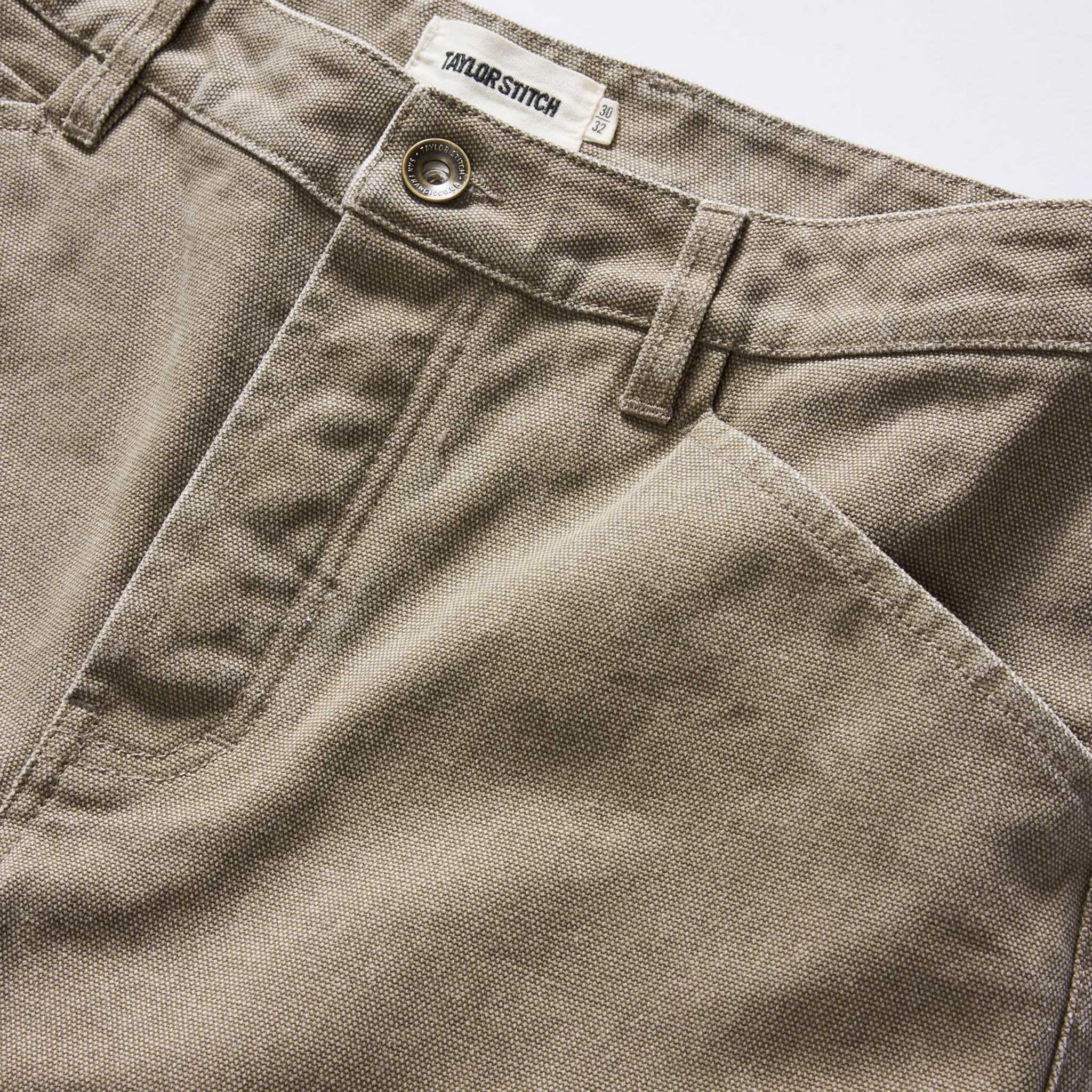 The Chore Pant in Stone Chipped Canvas