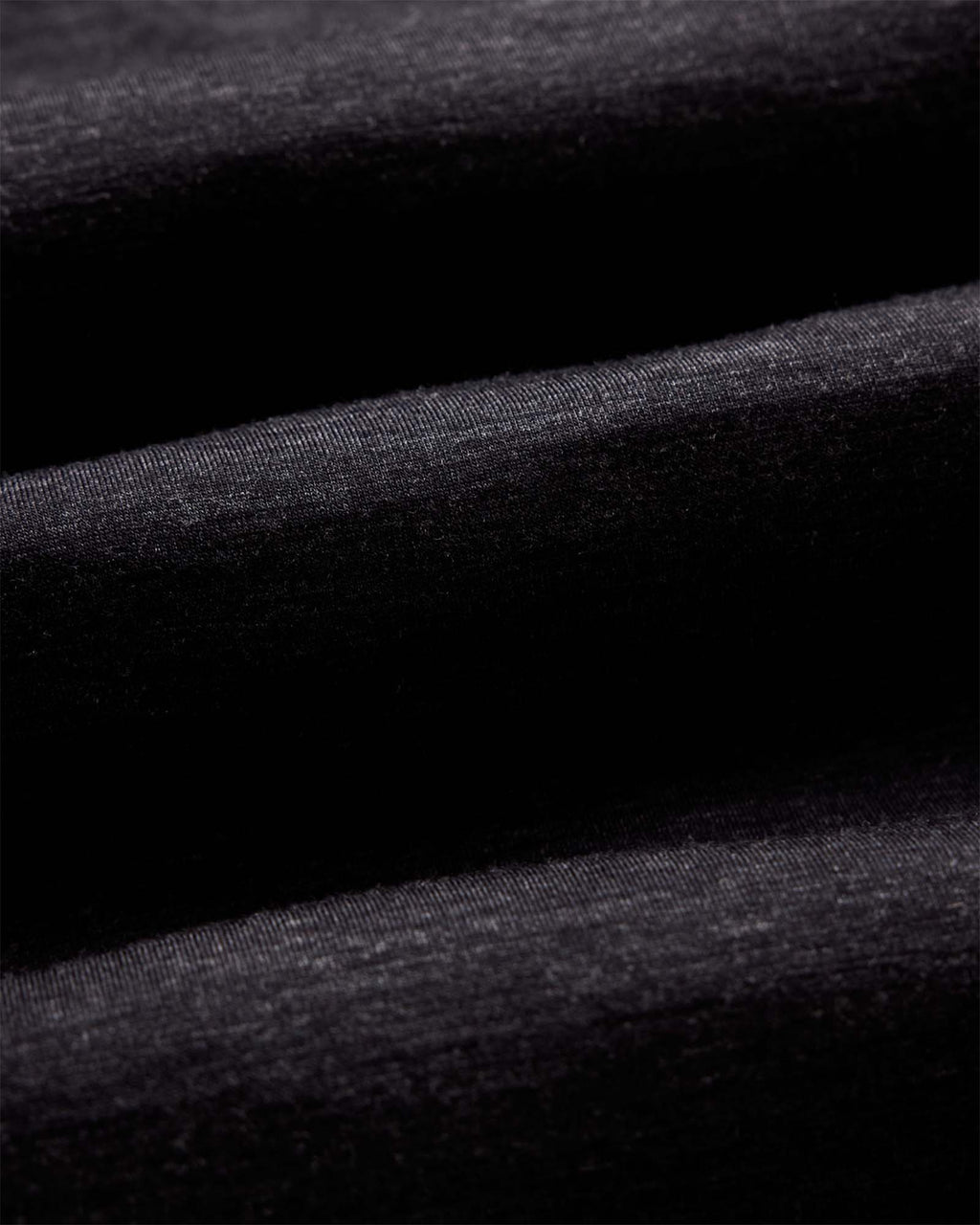 The Merino Polo in Heather Black